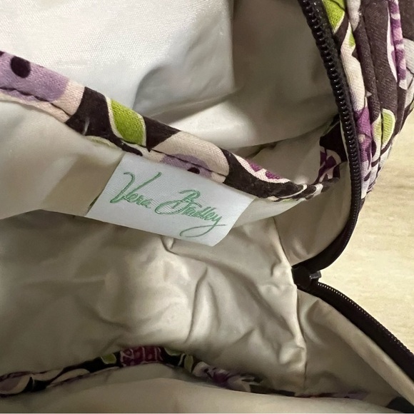 VERA BRADLEY Plum Petals Zipper 2011 Insulated Lunch Bunch Bag Purple Floral Y2K - Picture 13 of 14